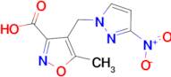 5-methyl-4-[(3-nitro-1H-pyrazol-1-yl)methyl]isoxazole-3-carboxylic acid