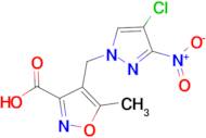 4-[(4-chloro-3-nitro-1H-pyrazol-1-yl)methyl]-5-methylisoxazole-3-carboxylic acid
