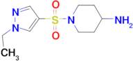 1-[(1-ethyl-1H-pyrazol-4-yl)sulfonyl]piperidin-4-amine