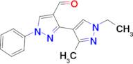 1'-ethyl-3'-methyl-1-phenyl-1H,1'H-3,4'-bipyrazole-4-carbaldehyde