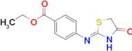 ethyl 4-{[(2Z)-4-oxo-1,3-thiazolidin-2-ylidene]amino}benzoate