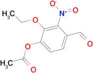 2-ethoxy-4-formyl-3-nitrophenyl acetate