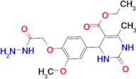 ethyl 4-[4-(2-hydrazino-2-oxoethoxy)-3-methoxyphenyl]-6-methyl-2-oxo-1,2,3,4-tetrahydropyrimidine-…