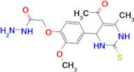 2-[4-(5-acetyl-6-methyl-2-thioxo-1,2,3,4-tetrahydropyrimidin-4-yl)-2-methoxyphenoxy]acetohydrazide