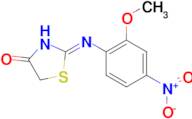 (2Z)-2-[(2-methoxy-4-nitrophenyl)imino]-1,3-thiazolidin-4-one