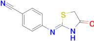 4-{[(2Z)-4-oxo-1,3-thiazolidin-2-ylidene]amino}benzonitrile