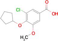 3-chloro-4-(cyclopentyloxy)-5-methoxybenzoic acid