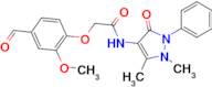 N-(1,5-dimethyl-3-oxo-2-phenyl-2,3-dihydro-1H-pyrazol-4-yl)-2-(4-formyl-2-methoxyphenoxy)acetamide