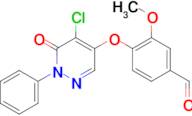 4-[(5-chloro-6-oxo-1-phenyl-1,6-dihydropyridazin-4-yl)oxy]-3-methoxybenzaldehyde