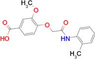 3-methoxy-4-{2-[(2-methylphenyl)amino]-2-oxoethoxy}benzoic acid