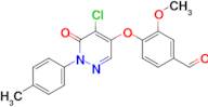 4-{[5-chloro-1-(4-methylphenyl)-6-oxo-1,6-dihydropyridazin-4-yl]oxy}-3-methoxybenzaldehyde