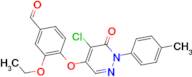 4-{[5-chloro-1-(4-methylphenyl)-6-oxo-1,6-dihydropyridazin-4-yl]oxy}-3-ethoxybenzaldehyde