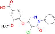 4-[(5-chloro-6-oxo-1-phenyl-1,6-dihydropyridazin-4-yl)oxy]-3-methoxybenzoic acid