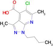 1-butyl-5-chloro-3,6-dimethyl-1H-pyrazolo[3,4-b]pyridine-4-carboxylic acid