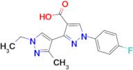 1'-ethyl-1-(4-fluorophenyl)-3'-methyl-1H,1'H-3,4'-bipyrazole-4-carboxylic acid