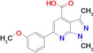 6-(3-methoxyphenyl)-1,3-dimethyl-1H-pyrazolo[3,4-b]pyridine-4-carboxylic acid