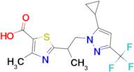 2-{2-[5-cyclopropyl-3-(trifluoromethyl)-1H-pyrazol-1-yl]-1-methylethyl}-4-methyl-1,3-thiazole-5-carboxylic acid