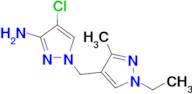 4-chloro-1-[(1-ethyl-3-methyl-1H-pyrazol-4-yl)methyl]-1H-pyrazol-3-amine