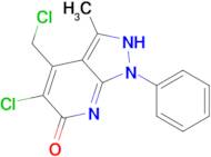 5-chloro-4-(chloromethyl)-3-methyl-1-phenyl-1,7-dihydro-6H-pyrazolo[3,4-b]pyridin-6-one