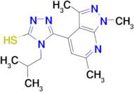 4-isobutyl-5-(1,3,6-trimethyl-1H-pyrazolo[3,4-b]pyridin-4-yl)-4H-1,2,4-triazole-3-thiol