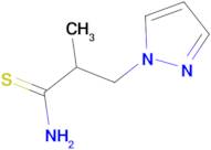 2-methyl-3-(1H-pyrazol-1-yl)propanethioamide
