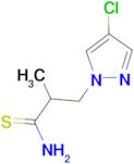 3-(4-chloro-1H-pyrazol-1-yl)-2-methylpropanethioamide