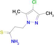 3-(4-chloro-3,5-dimethyl-1H-pyrazol-1-yl)propanethioamide