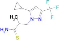 3-[5-cyclopropyl-3-(trifluoromethyl)-1H-pyrazol-1-yl]-2-methylpropanethioamide