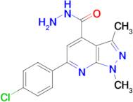 6-(4-chlorophenyl)-1,3-dimethyl-1H-pyrazolo[3,4-b]pyridine-4-carbohydrazide