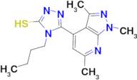 4-butyl-5-(1,3,6-trimethyl-1H-pyrazolo[3,4-b]pyridin-4-yl)-4H-1,2,4-triazole-3-thiol