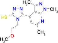 4-(2-methoxyethyl)-5-(1,3,6-trimethyl-1H-pyrazolo[3,4-b]pyridin-4-yl)-4H-1,2,4-triazole-3-thiol