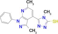 5-(3,6-dimethyl-1-phenyl-1H-pyrazolo[3,4-b]pyridin-4-yl)-4-methyl-4H-1,2,4-triazole-3-thiol