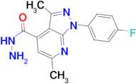 1-(4-fluorophenyl)-3,6-dimethyl-1H-pyrazolo[3,4-b]pyridine-4-carbohydrazide
