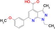 1-ethyl-6-(3-methoxyphenyl)-3-methyl-1H-pyrazolo[3,4-b]pyridine-4-carboxylic acid