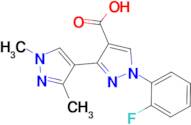 1-(2-fluorophenyl)-1',3'-dimethyl-1H,1'H-3,4'-bipyrazole-4-carboxylic acid
