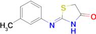 (2Z)-2-[(3-methylphenyl)imino]-1,3-thiazolidin-4-one