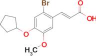 (2E)-3-[2-bromo-4-(cyclopentyloxy)-5-methoxyphenyl]acrylic acid