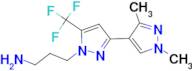 3-[1',3'-dimethyl-5-(trifluoromethyl)-1H,1'H-3,4'-bipyrazol-1-yl]propan-1-amine