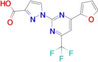 1-[4-(2-furyl)-6-(trifluoromethyl)pyrimidin-2-yl]-1H-pyrazole-3-carboxylic acid