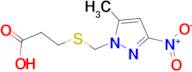 3-{[(5-methyl-3-nitro-1H-pyrazol-1-yl)methyl]thio}propanoic acid