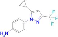 4-[5-cyclopropyl-3-(trifluoromethyl)-1H-pyrazol-1-yl]aniline