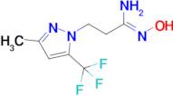 (1Z)-N'-hydroxy-3-[3-methyl-5-(trifluoromethyl)-1H-pyrazol-1-yl]propanimidamide
