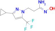 (1E)-3-[3-cyclopropyl-5-(trifluoromethyl)-1H-pyrazol-1-yl]-N'-hydroxypropanimidamide