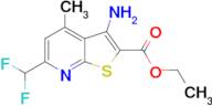 ethyl 3-amino-6-(difluoromethyl)-4-methylthieno[2,3-b]pyridine-2-carboxylate