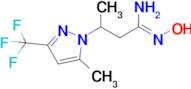 (1Z)-N'-hydroxy-3-[5-methyl-3-(trifluoromethyl)-1H-pyrazol-1-yl]butanimidamide