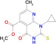 methyl 1-cyclopropyl-2-mercapto-7-methyl-4-oxo-1,4-dihydropyrido[2,3-d]pyrimidine-5-carboxylate