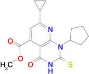 methyl 1-cyclopentyl-7-cyclopropyl-2-mercapto-4-oxo-1,4-dihydropyrido[2,3-d]pyrimidine-5-carboxy...