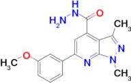 6-(3-methoxyphenyl)-1,3-dimethyl-1H-pyrazolo[3,4-b]pyridine-4-carbohydrazide