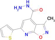 3-methyl-6-thien-2-ylisoxazolo[5,4-b]pyridine-4-carbohydrazide