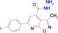 6-(4-fluorophenyl)-3-methylisoxazolo[5,4-b]pyridine-4-carbohydrazide